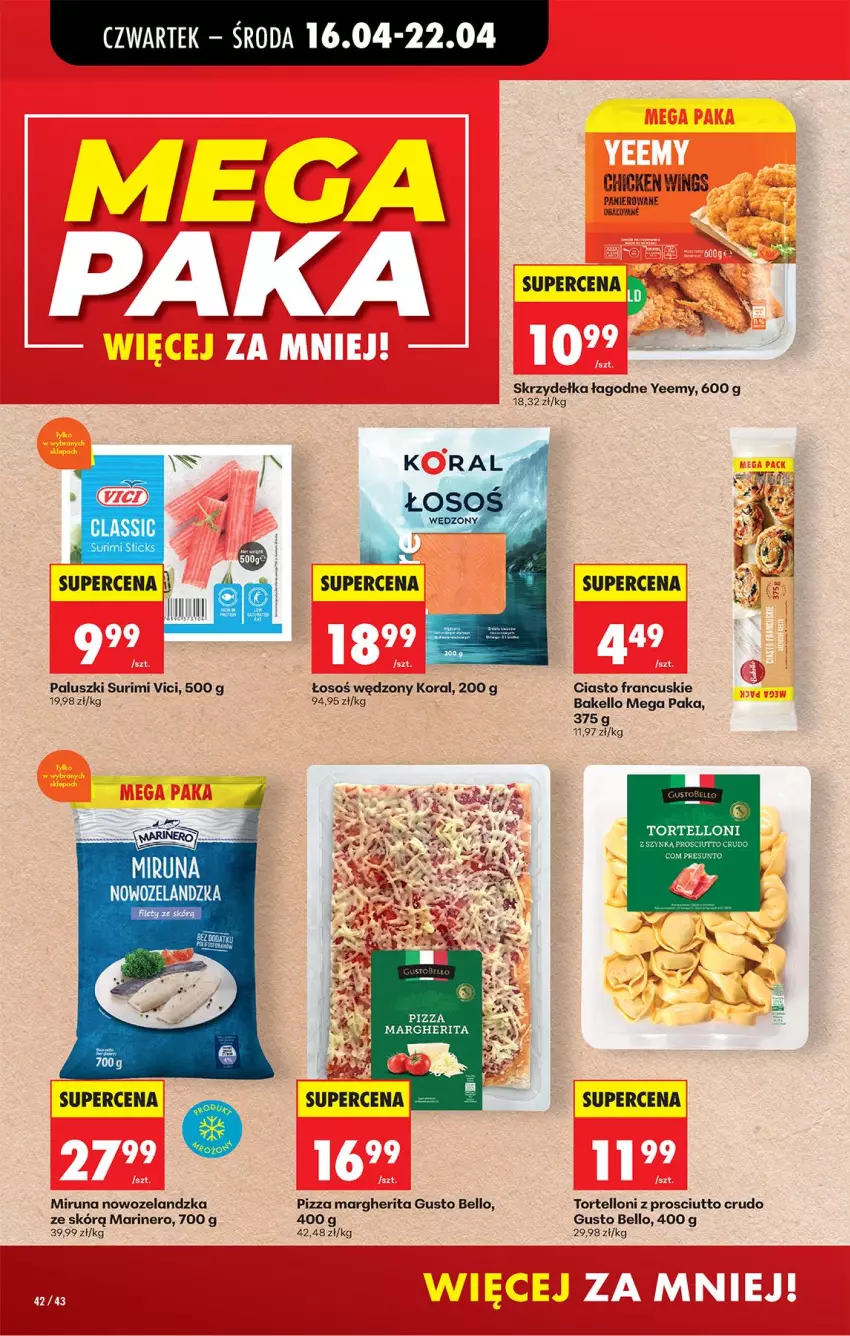 Gazetka promocyjna Biedronka - Od Czwartku - ważna 16.04 do 22.04.2026 - strona 56 - produkty: Bell, Ciasto francuskie, Fa, Miruna, Pizza, Pizza margherita, Prosciutto, Surimi, Tortelloni