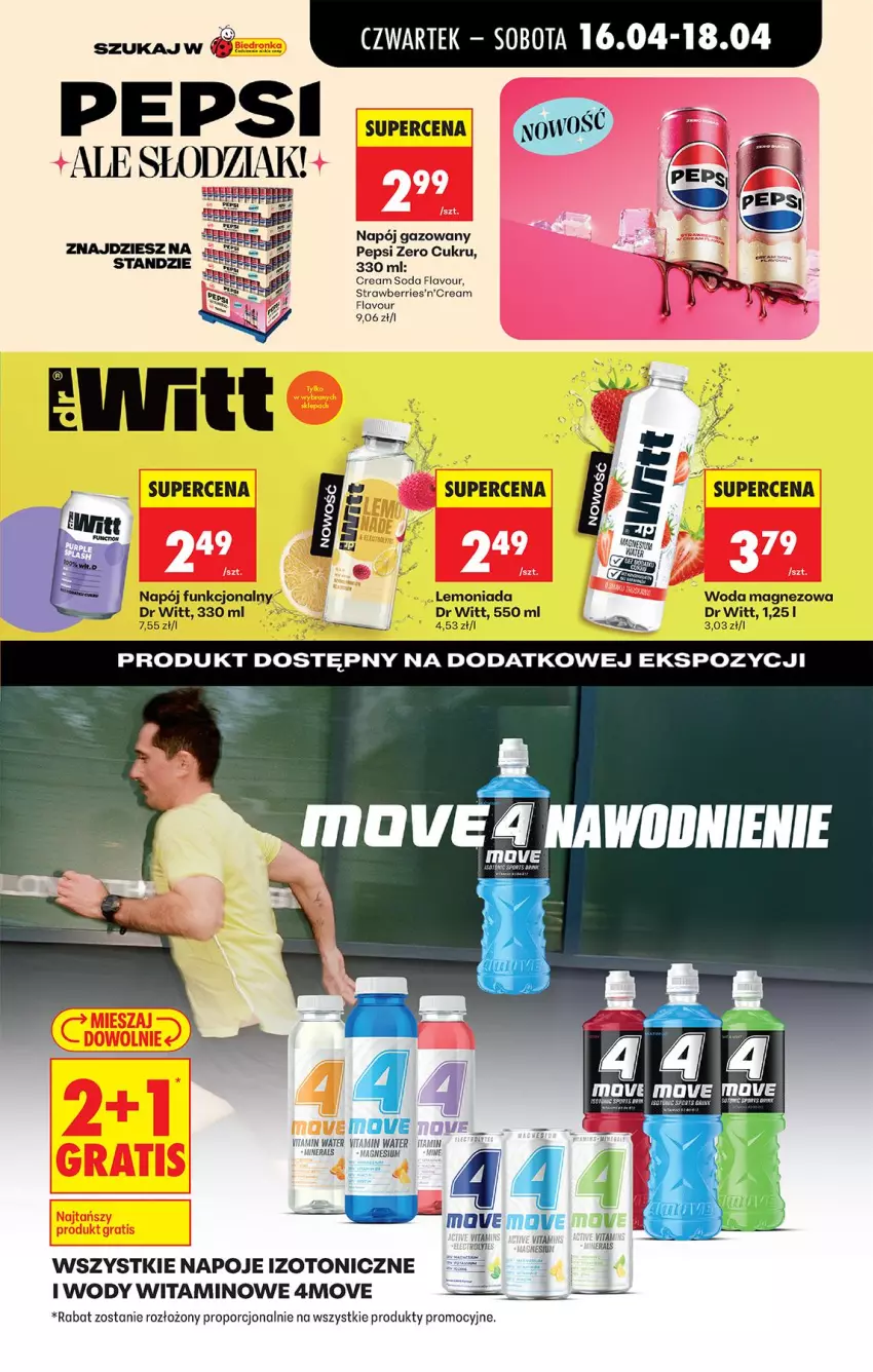 Gazetka promocyjna Biedronka - Od Czwartku - ważna 16.04 do 22.04.2026 - strona 69 - produkty: Lemoniada, Magnez, Napój, Napój gazowany, Napoje, Pepsi, Por, Woda