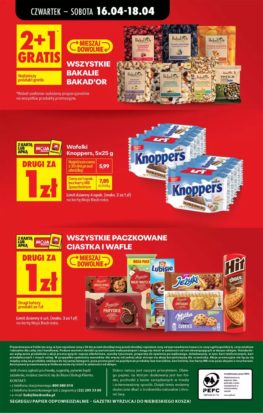 Gazetka promocyjna Biedronka - Od Czwartku - ważna 16.04 do 22.04.2026 - strona 88 - produkty: Ciastka, Knoppers, Por, Wafle