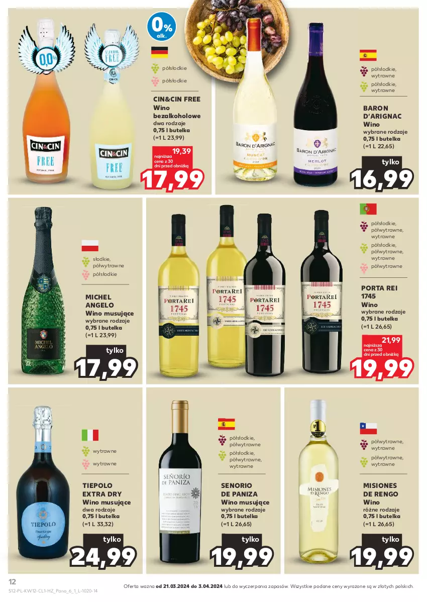 Gazetka promocyjna Kaufland - Barek Kauflandu - ważna 21.03 do 03.04.2024 - strona 12 - produkty: Mus, Por, Wino, Wino bezalkoholowe, Wino musujące