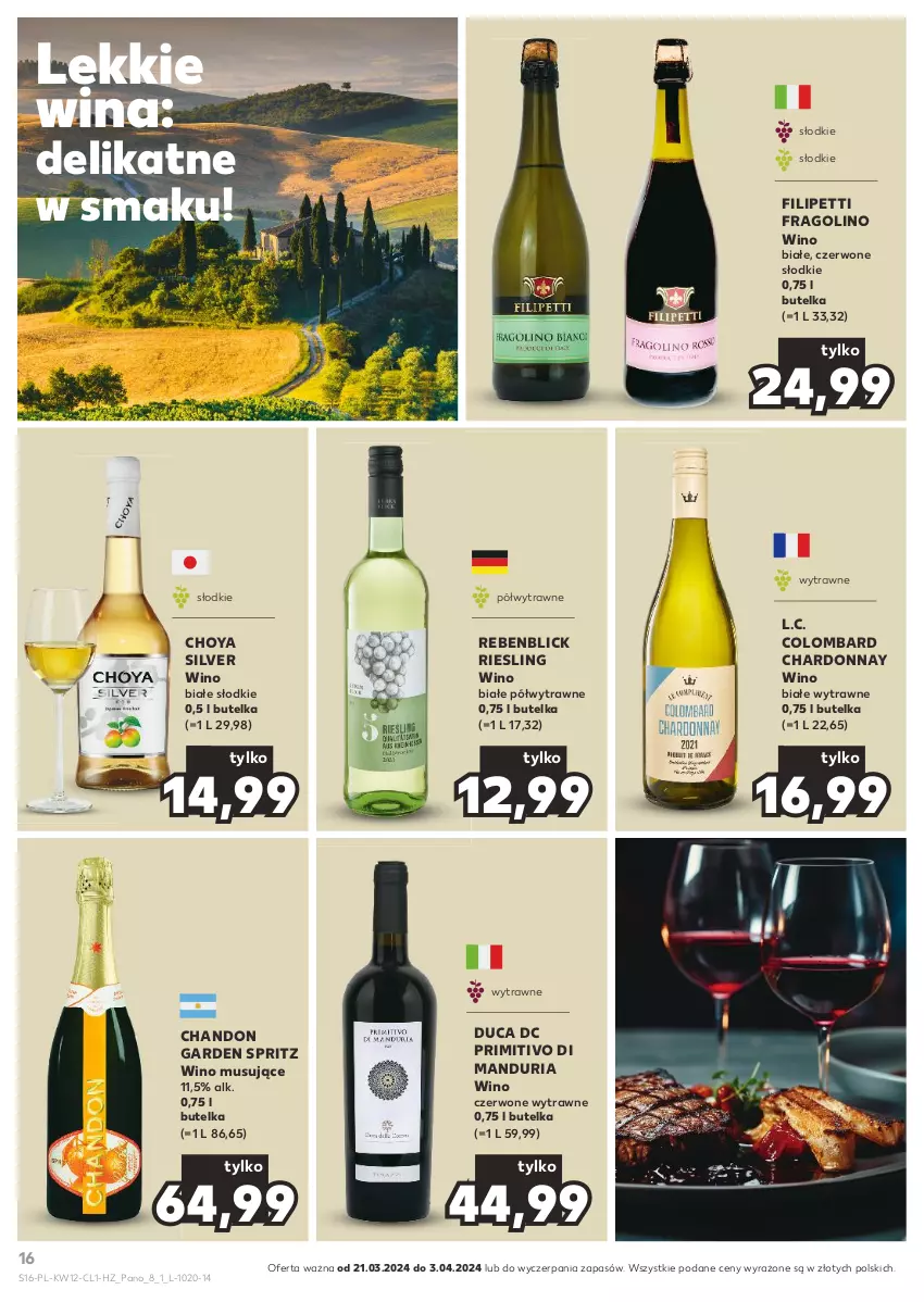 Gazetka promocyjna Kaufland - Barek Kauflandu - ważna 21.03 do 03.04.2024 - strona 16 - produkty: Chardonnay, Mus, Wino, Wino białe, Wino musujące