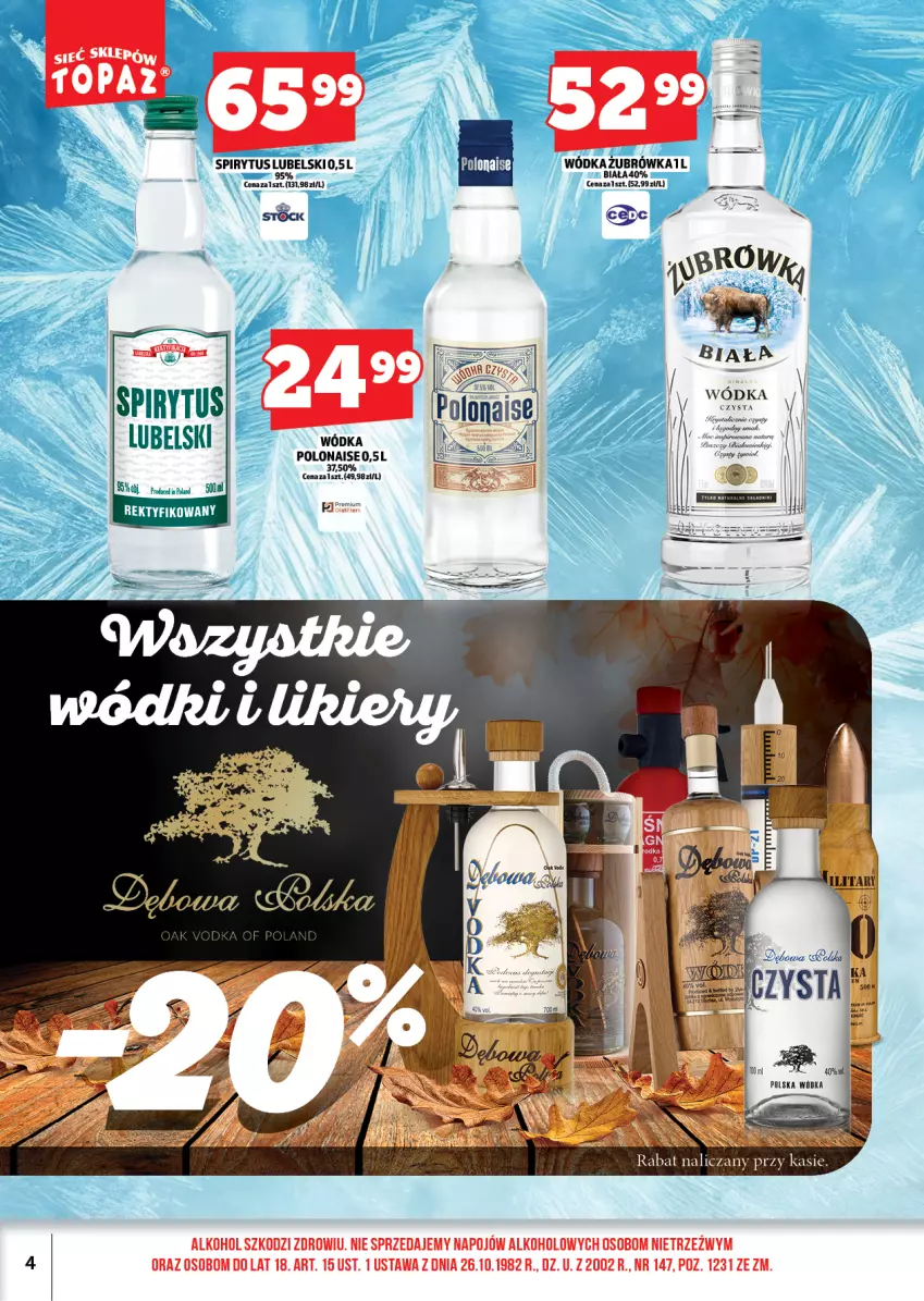 Gazetka promocyjna Topaz - Gazetka - ważna 01.12 do 13.12.2025 - strona 4 - produkty: Wódka