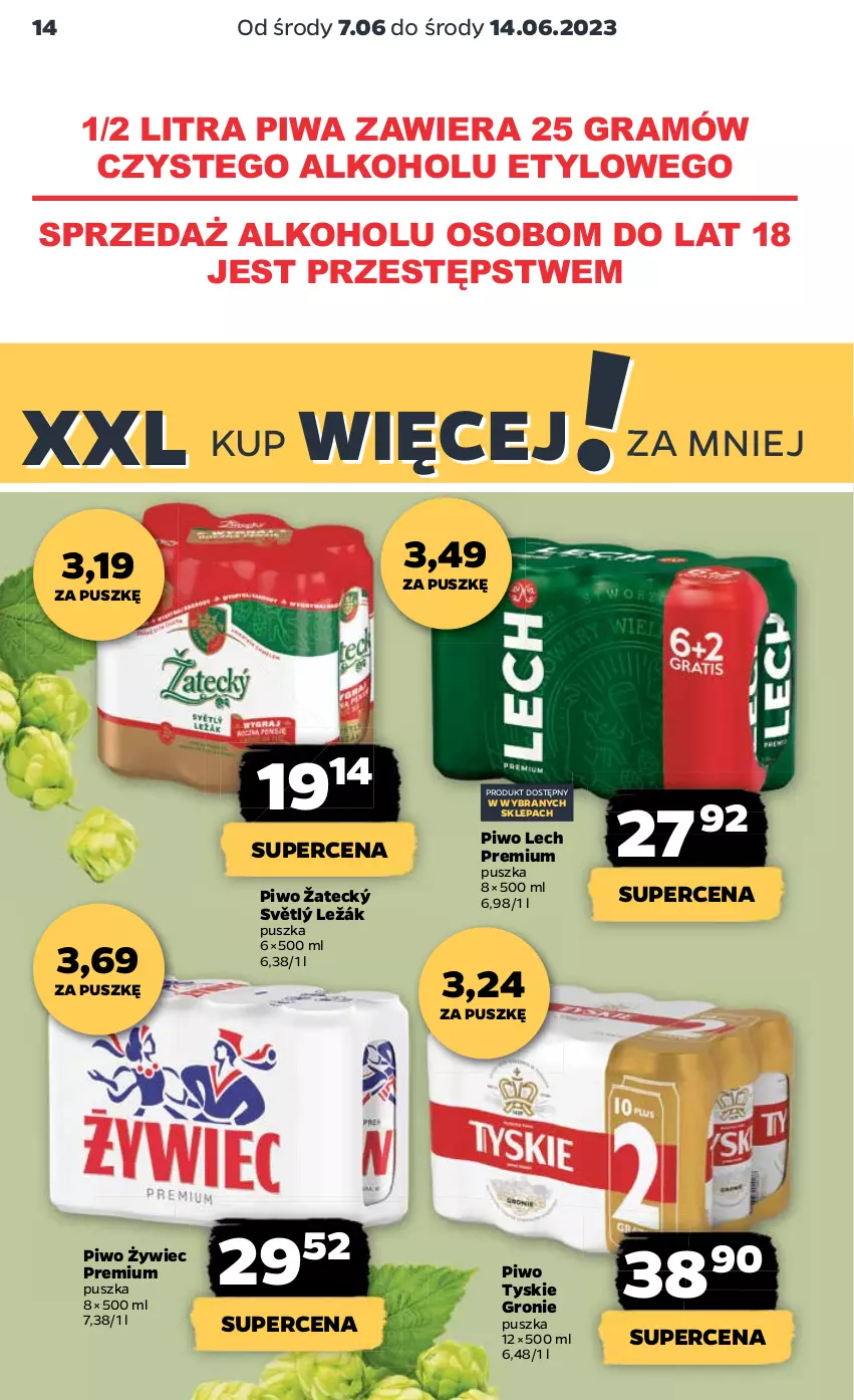 Gazetka promocyjna Netto - Artykuły spożywcze - ważna 07.06 do 14.06.2023 - strona 14 - produkty: Gra, Lech Premium, Piwa, Piwo, Tyskie