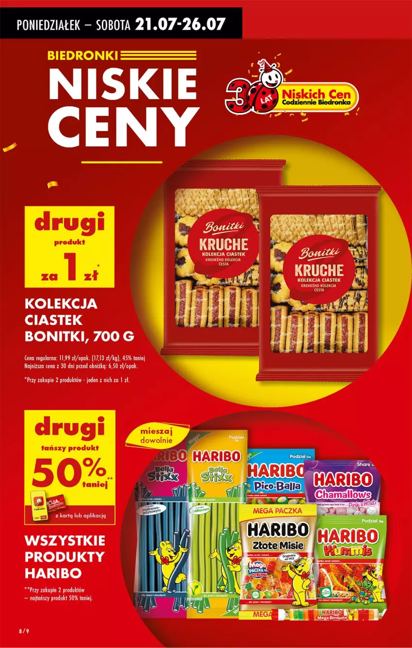 Gazetka promocyjna Biedronka - Od Poniedziałku - ważna 21.07 do 26.07.2025 - strona 14 - produkty: Bonitki, Haribo, Stek, Tera