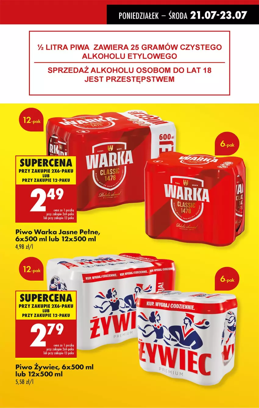 Gazetka promocyjna Biedronka - Od Poniedziałku - ważna 21.07 do 26.07.2025 - strona 17 - produkty: Fa, Piwo, Warka