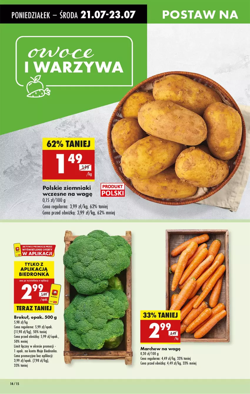 Gazetka promocyjna Biedronka - Od Poniedziałku - ważna 21.07 do 26.07.2025 - strona 20 - produkty: Tera, Ziemniaki
