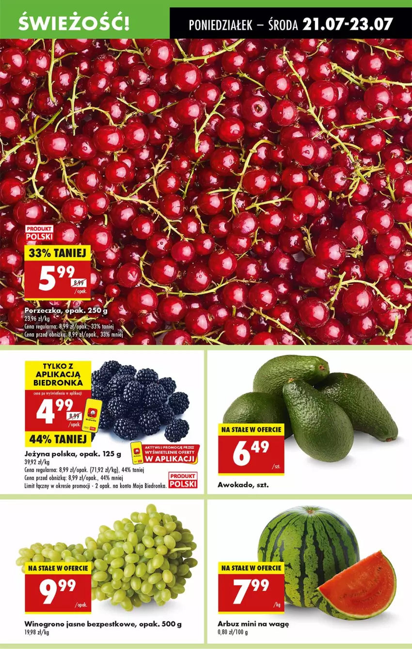 Gazetka promocyjna Biedronka - Od Poniedziałku - ważna 21.07 do 26.07.2025 - strona 23 - produkty: Arbuz