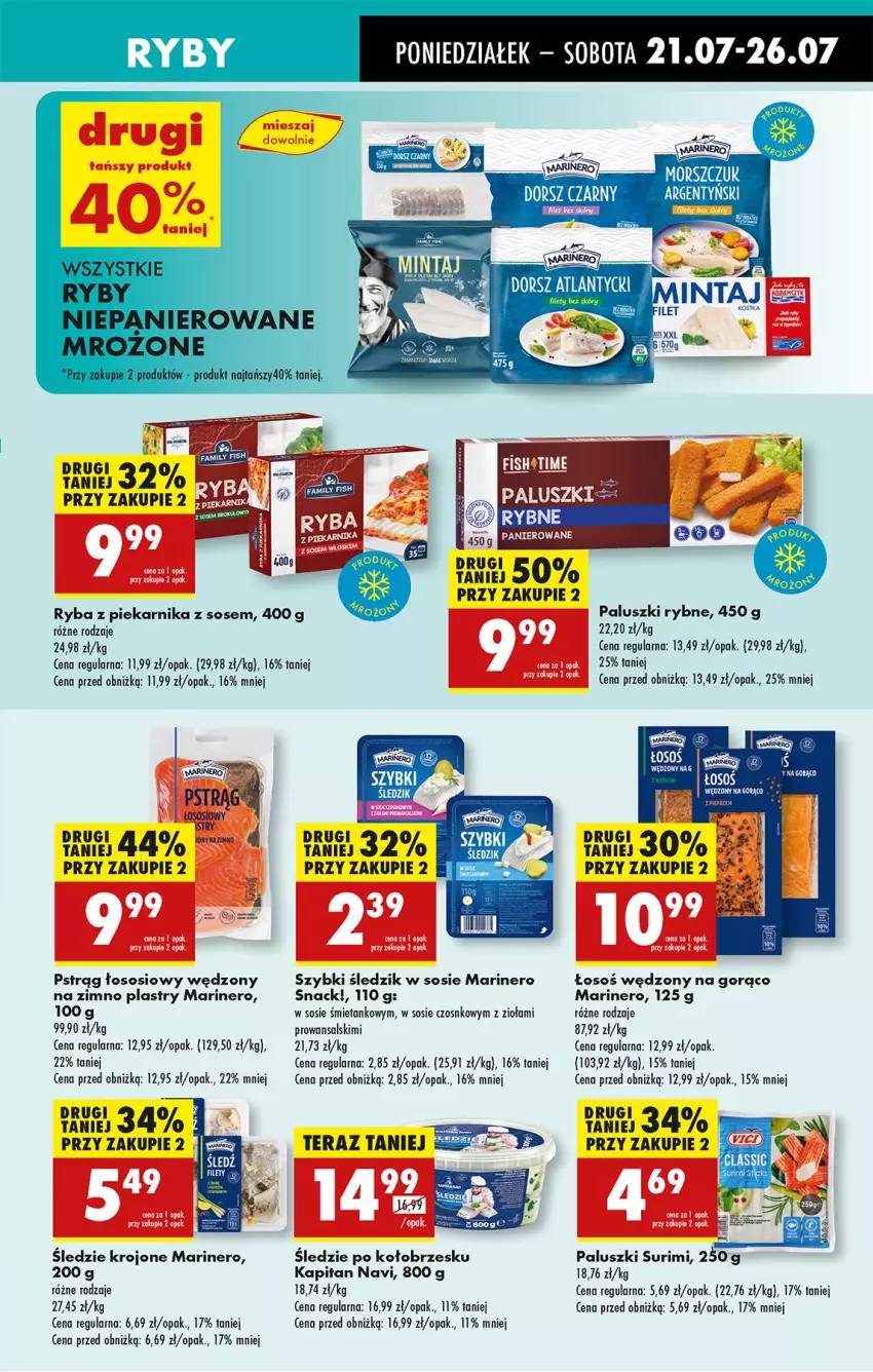 Gazetka promocyjna Biedronka - Od Poniedziałku - ważna 21.07 do 26.07.2025 - strona 31 - produkty: Paluszki rybne, Piekarnik, Pstrąg, Pstrąg łososiowy, Ryba, Ryba z piekarnika, Sos, Surimi