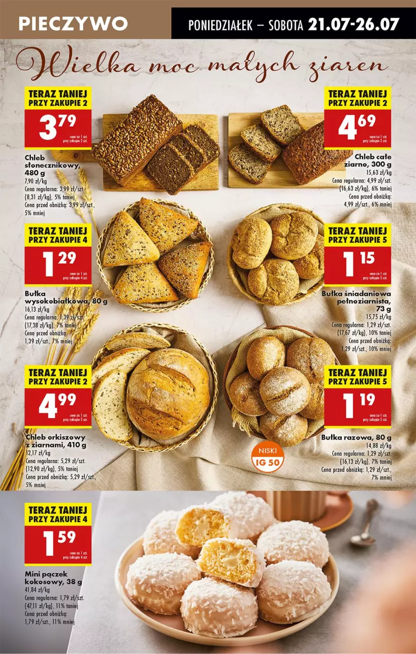 Gazetka promocyjna Biedronka - Od Poniedziałku - ważna 21.07 do 26.07.2025 - strona 33 - produkty: Bułka, Chleb, Pączek, Sok, Tera