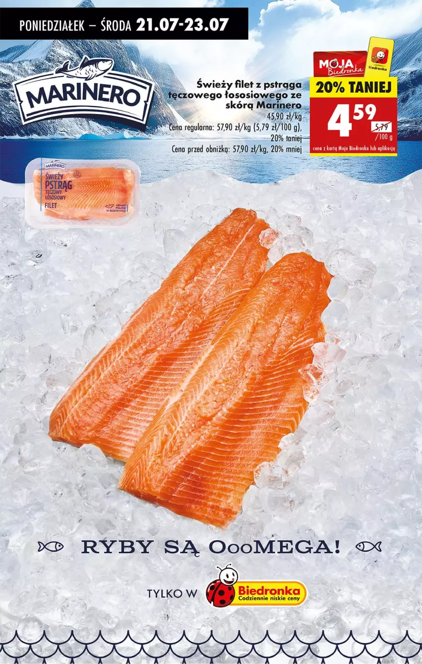 Gazetka promocyjna Biedronka - Od Poniedziałku - ważna 21.07 do 26.07.2025 - strona 35 - produkty: Filet z pstrąga, Pstrąg, Sos