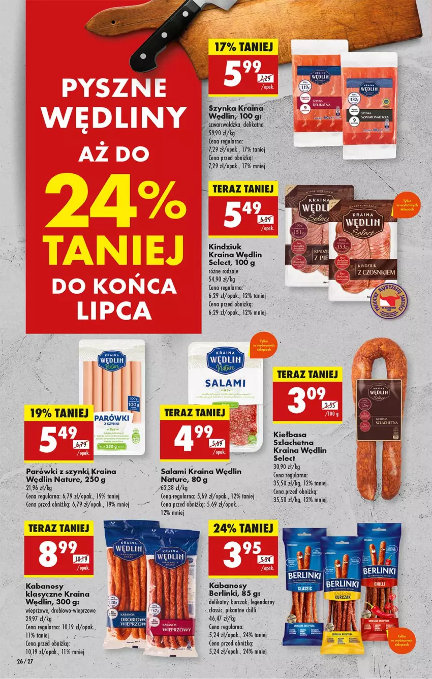 Gazetka promocyjna Biedronka - Od Poniedziałku - ważna 21.07 do 26.07.2025 - strona 36 - produkty: AEG, Berlinki, Kabanos, Kindziuk, Kurczak, Parówki, Parówki z szynki, Salami, Tera, Top