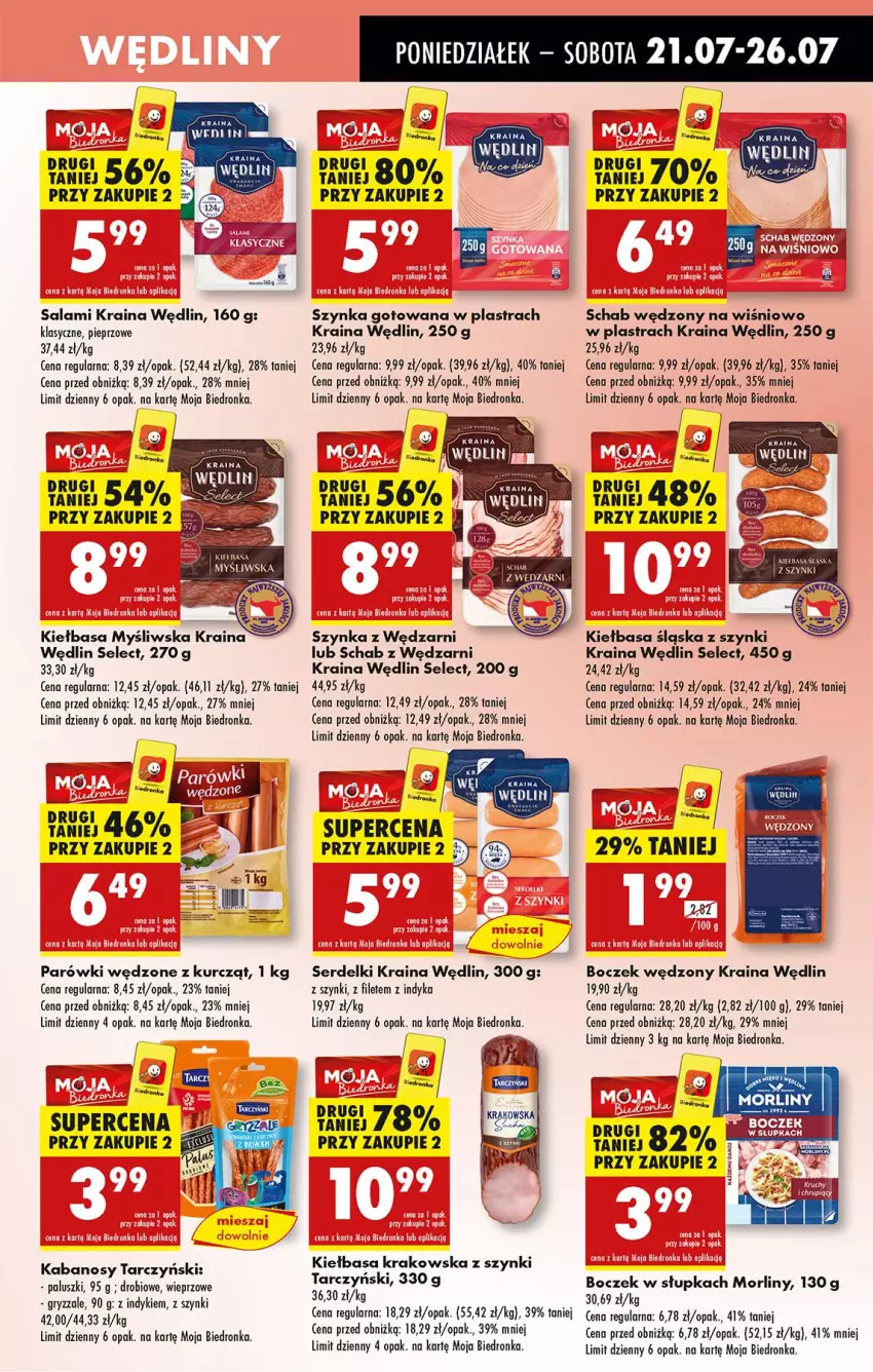 Gazetka promocyjna Biedronka - Od Poniedziałku - ważna 21.07 do 26.07.2025 - strona 37 - produkty: Boczek, Gry, Kabanos, Kiełbasa, Leon, Morliny, Parówki, Pieprz, Salami, Ser, Serdelki, Szynka, Tarczyński