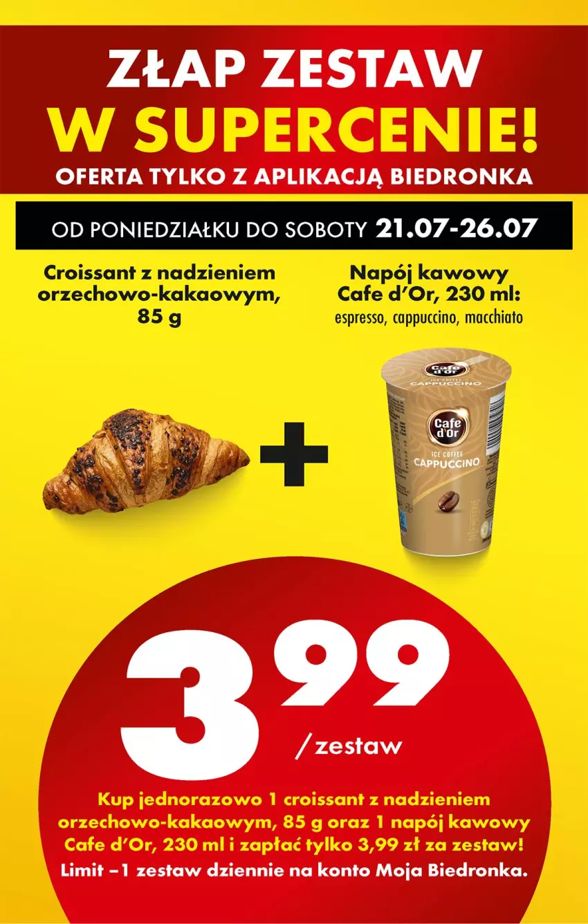 Gazetka promocyjna Biedronka - Od Poniedziałku - ważna 21.07 do 26.07.2025 - strona 4 - produkty: Cappuccino, Chia, Croissant, Fa, Kakao, Napój