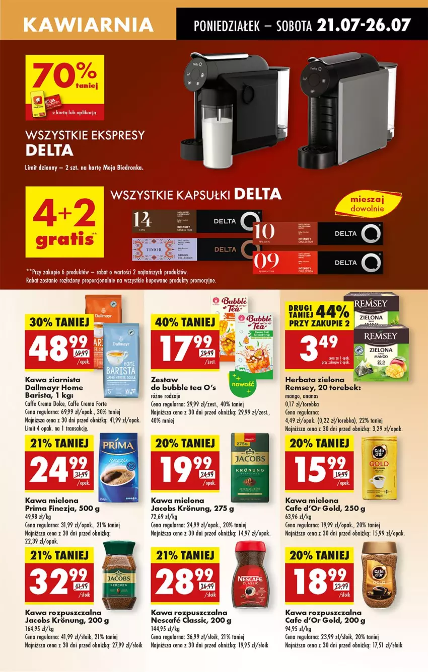 Gazetka promocyjna Biedronka - Od Poniedziałku - ważna 21.07 do 26.07.2025 - strona 53 - produkty: Ananas, Dallmayr, Fa, Herbata, Jacobs, Kawa, Kawa mielona, Kawa rozpuszczalna, LG, Mango, NBA, Por, Prima, Sól, Torebka, Tran