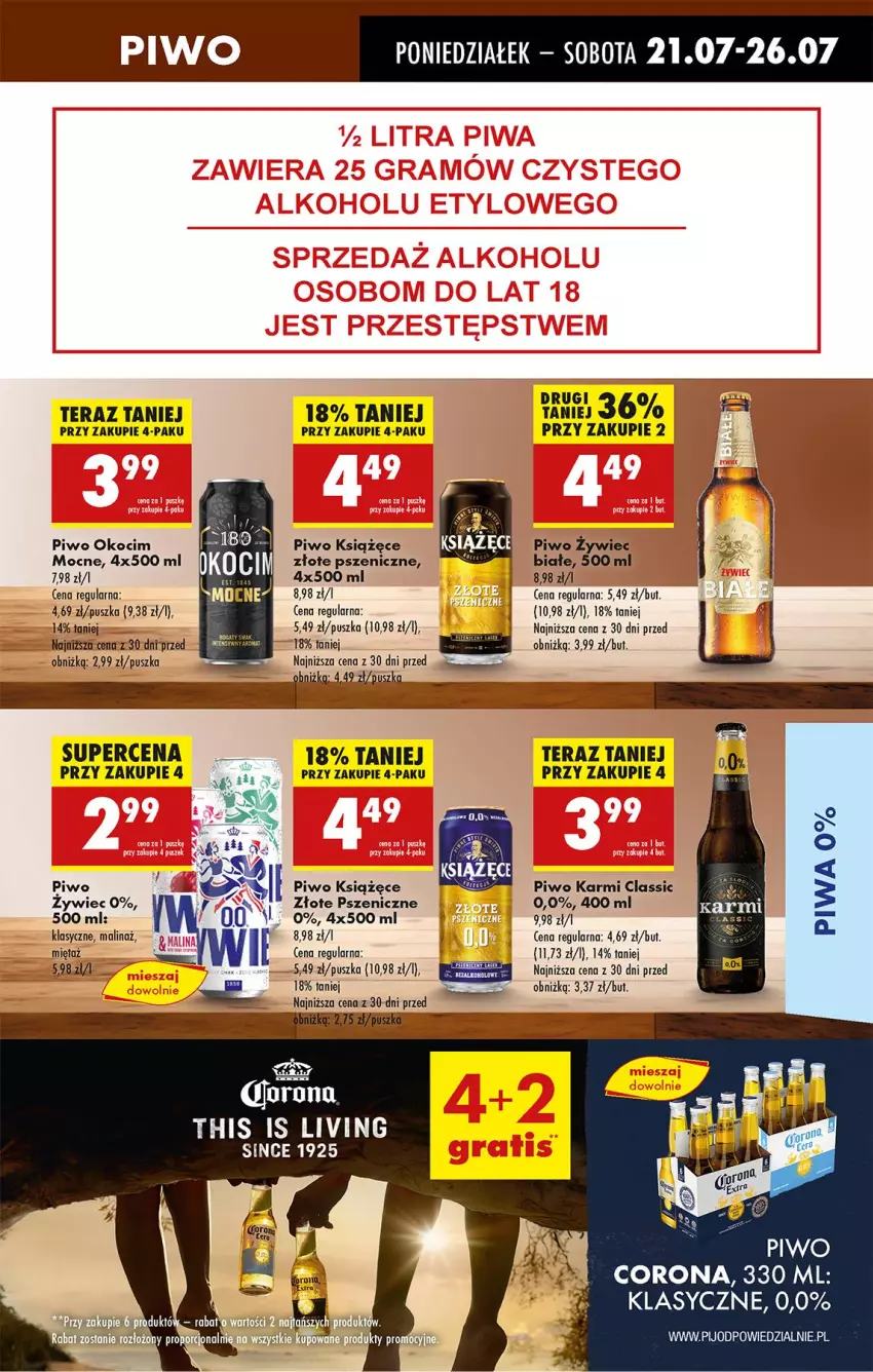 Gazetka promocyjna Biedronka - Od Poniedziałku - ważna 21.07 do 26.07.2025 - strona 63 - produkty: Karmi, Koc, Książęce, Mięta, Okocim, Piwa, Piwo, Por, Tera