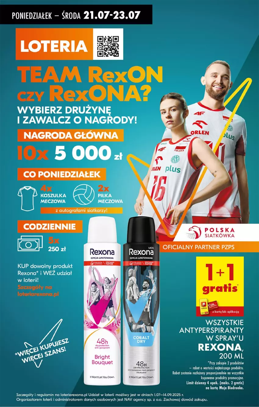Gazetka promocyjna Biedronka - Od Poniedziałku - ważna 21.07 do 26.07.2025 - strona 68 - produkty: Antyperspirant, Gra, Por, Rexona