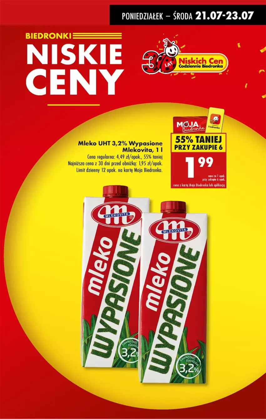Gazetka promocyjna Biedronka - Od Poniedziałku - ważna 21.07 do 26.07.2025 - strona 9 - produkty: Mleko, Mlekovita