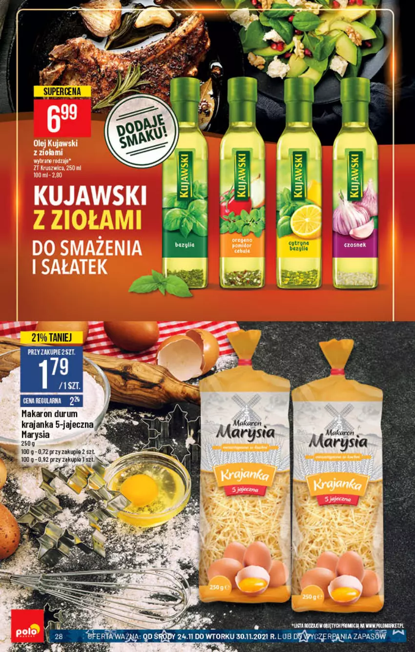 Gazetka promocyjna PoloMarket - Gazetka pomocyjna - ważna 24.11 do 30.11.2021 - strona 28 - produkty: Fa, Gra, Kujawski, Makaron, Olej, Rum