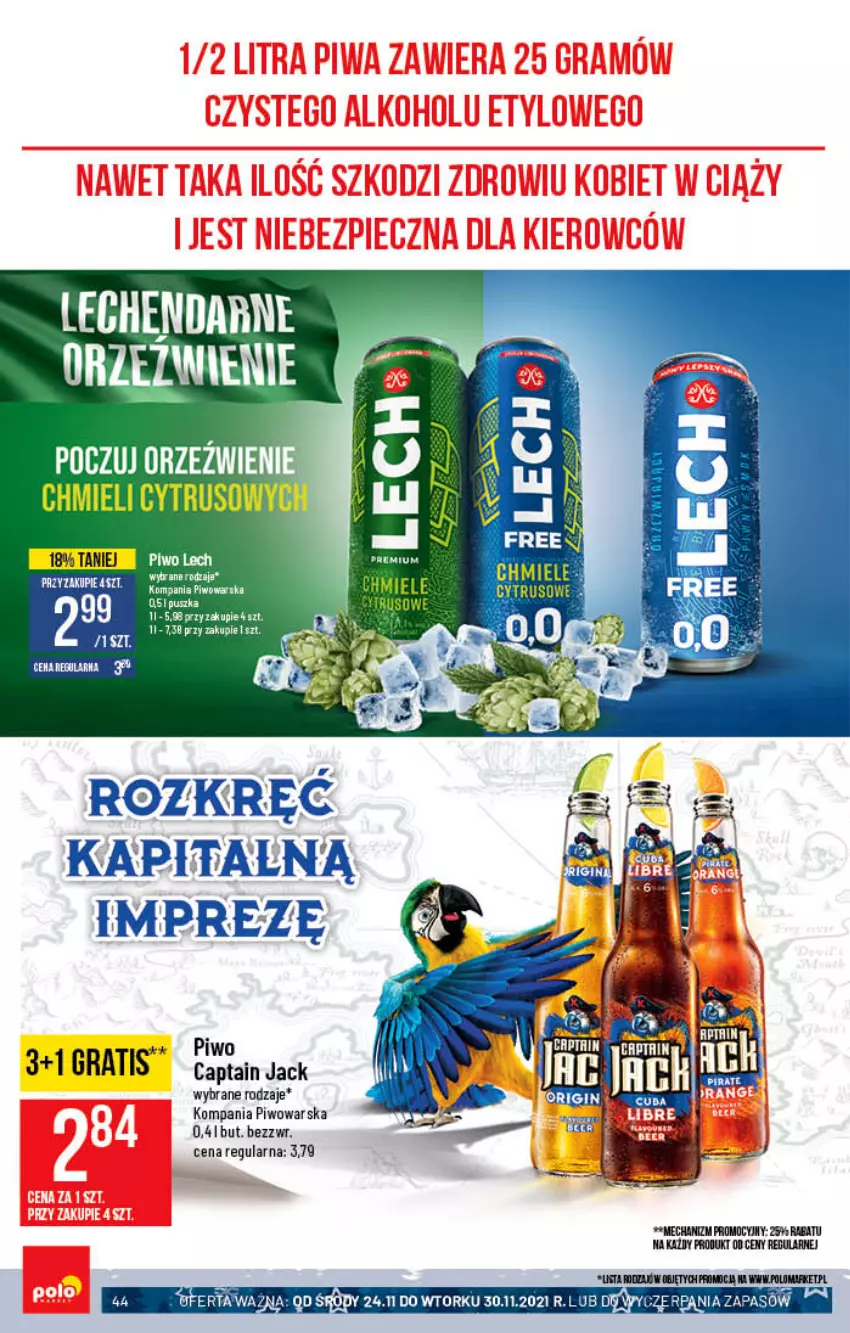 Gazetka promocyjna PoloMarket - Gazetka pomocyjna - ważna 24.11 do 30.11.2021 - strona 44 - produkty: Gra, Piwo