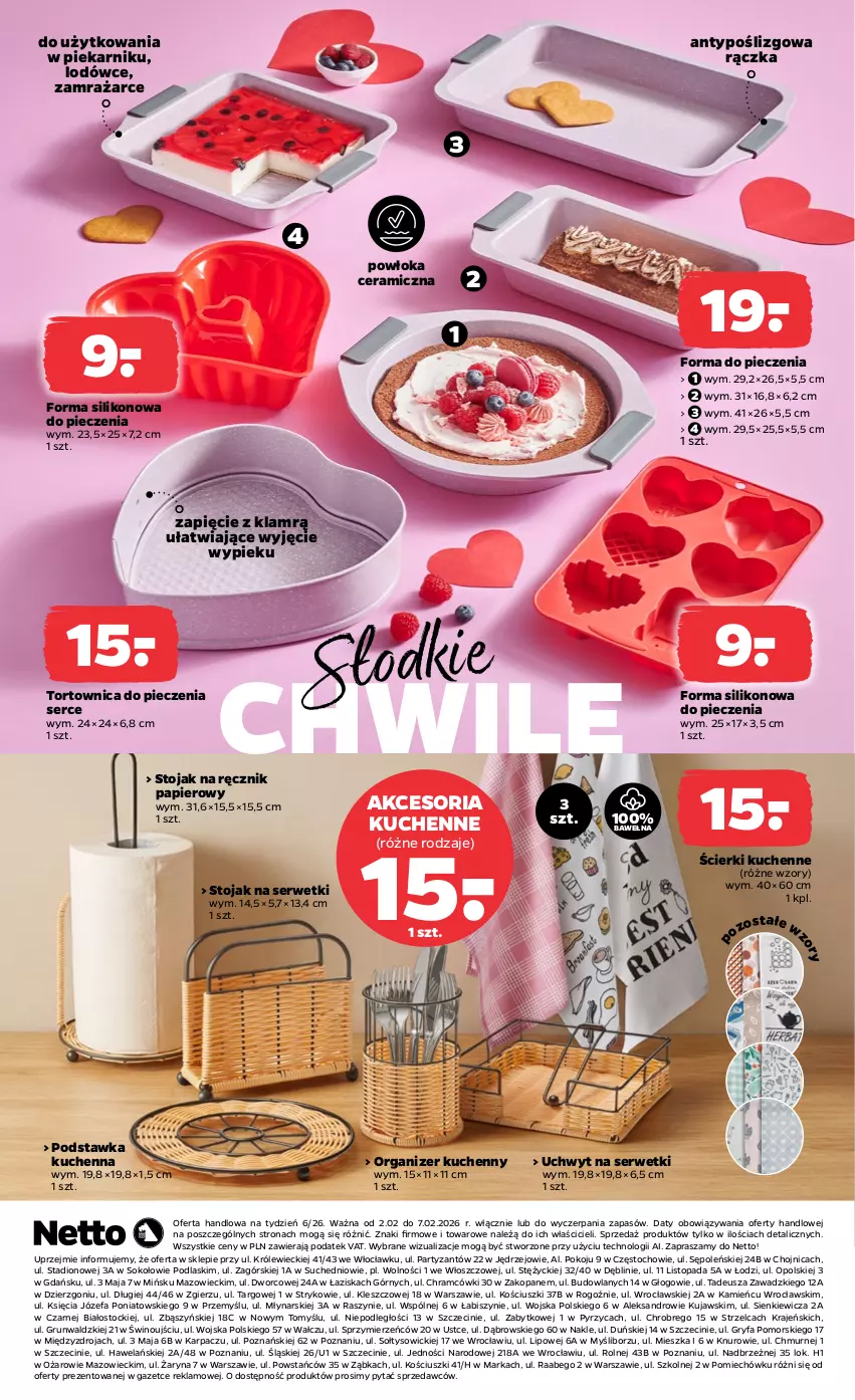 Gazetka promocyjna Netto - Od Poniedziałku - ważna 02.02 do 07.02.2026 - strona 3 - produkty: Fa, Forma do pieczenia, Gry, Karp, Kujawski, Organizer, Papier, Piec, Piekarnik, Podlaski, Ręcznik, Ser, Serwetki, Sok, Stock, Stojak, Top, Tortownica, Wełna, Wino