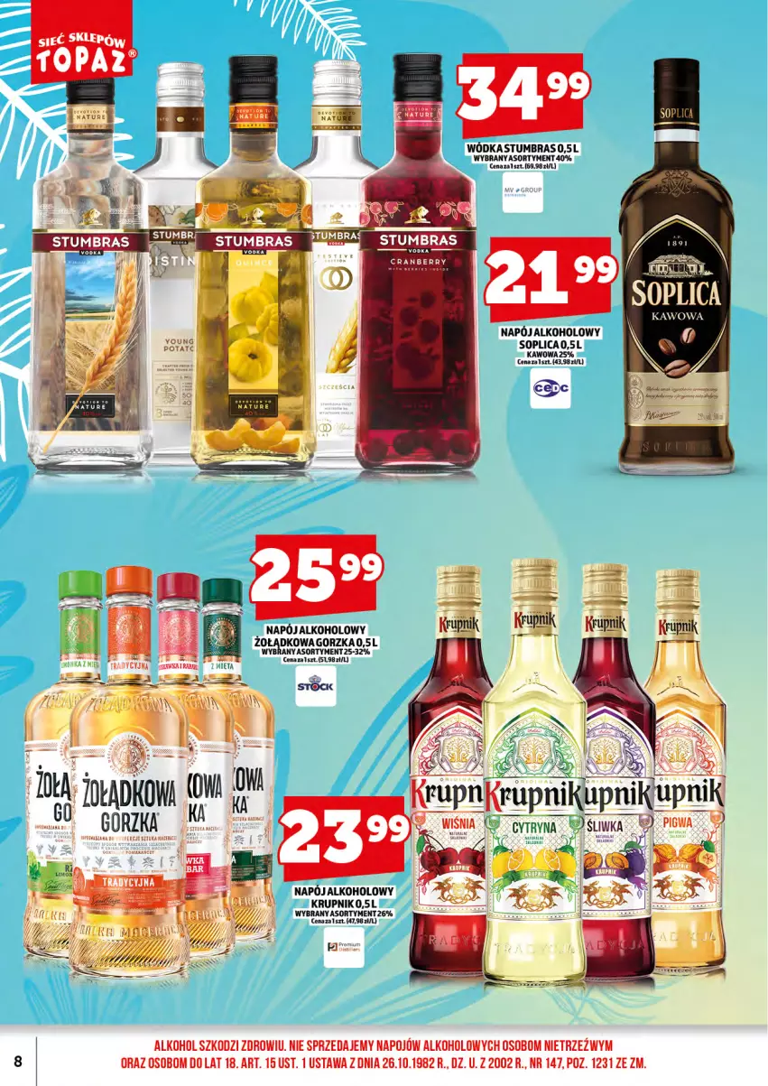 Gazetka promocyjna Topaz - Gazetka - ważna 17.07 do 31.07.2026 - strona 10 - produkty: Krupnik, Napój, Soplica, Wódka