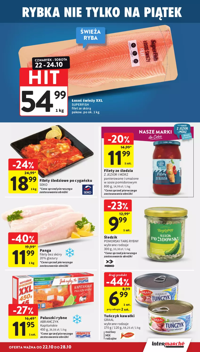 Gazetka promocyjna Intermarche - Gazetka promocyjna - ważna 22.10 do 28.10.2026 - strona 19 - produkty: Gra, Graal, Kawa, Lazur, Paluszki rybne, Panga, Ryba, SEKO, Sos, Tuńczyk