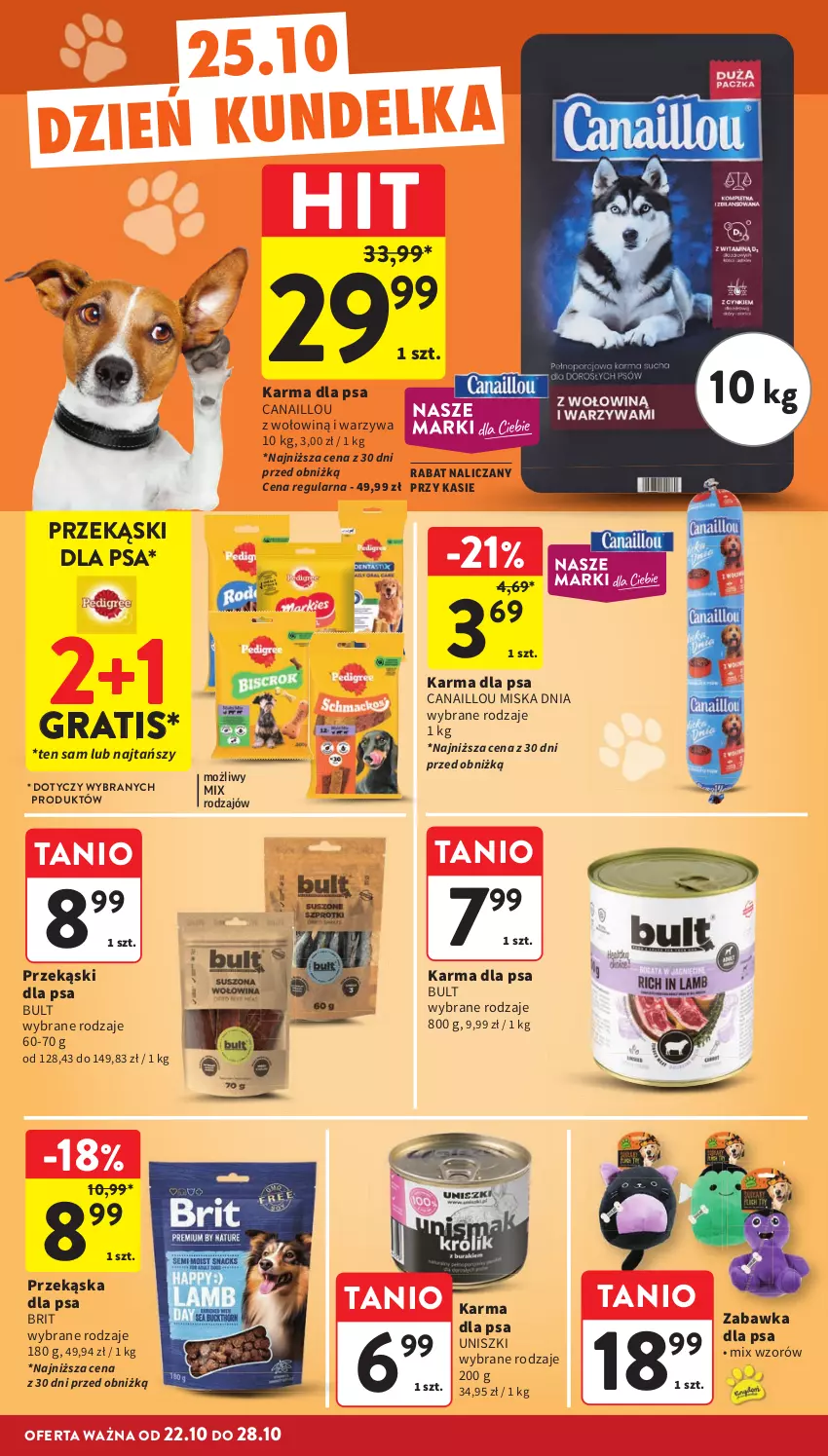 Gazetka promocyjna Intermarche - Gazetka promocyjna - ważna 22.10 do 28.10.2026 - strona 32 - produkty: Brit, Canaillou, Gra, Miska, Przekąski dla psa, Warzywa, Zabawka
