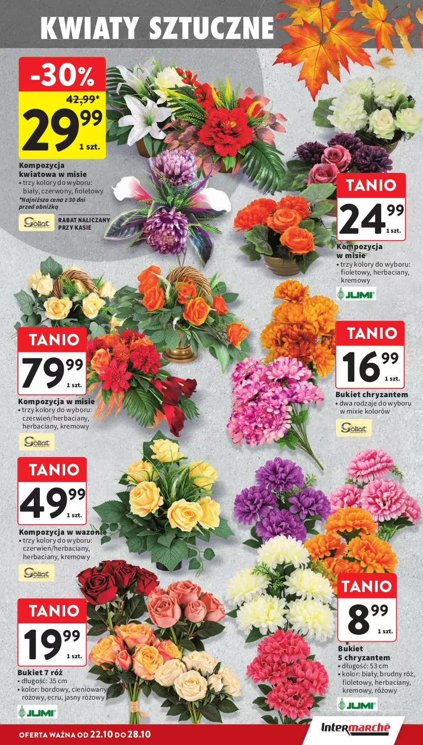 Gazetka promocyjna Intermarche - Gazetka promocyjna - ważna 22.10 do 28.10.2026 - strona 5 - produkty: Bukiet, Wazon