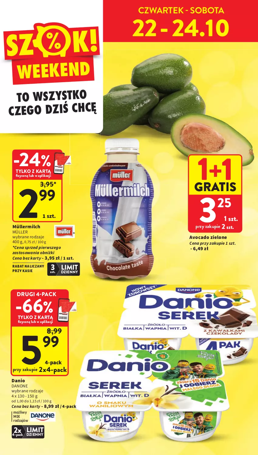 Gazetka promocyjna Intermarche - Gazetka promocyjna - ważna 22.10 do 28.10.2026 - strona 6 - produkty: Avocado, Danio, Danone, Gra, Müller, Müllermilch