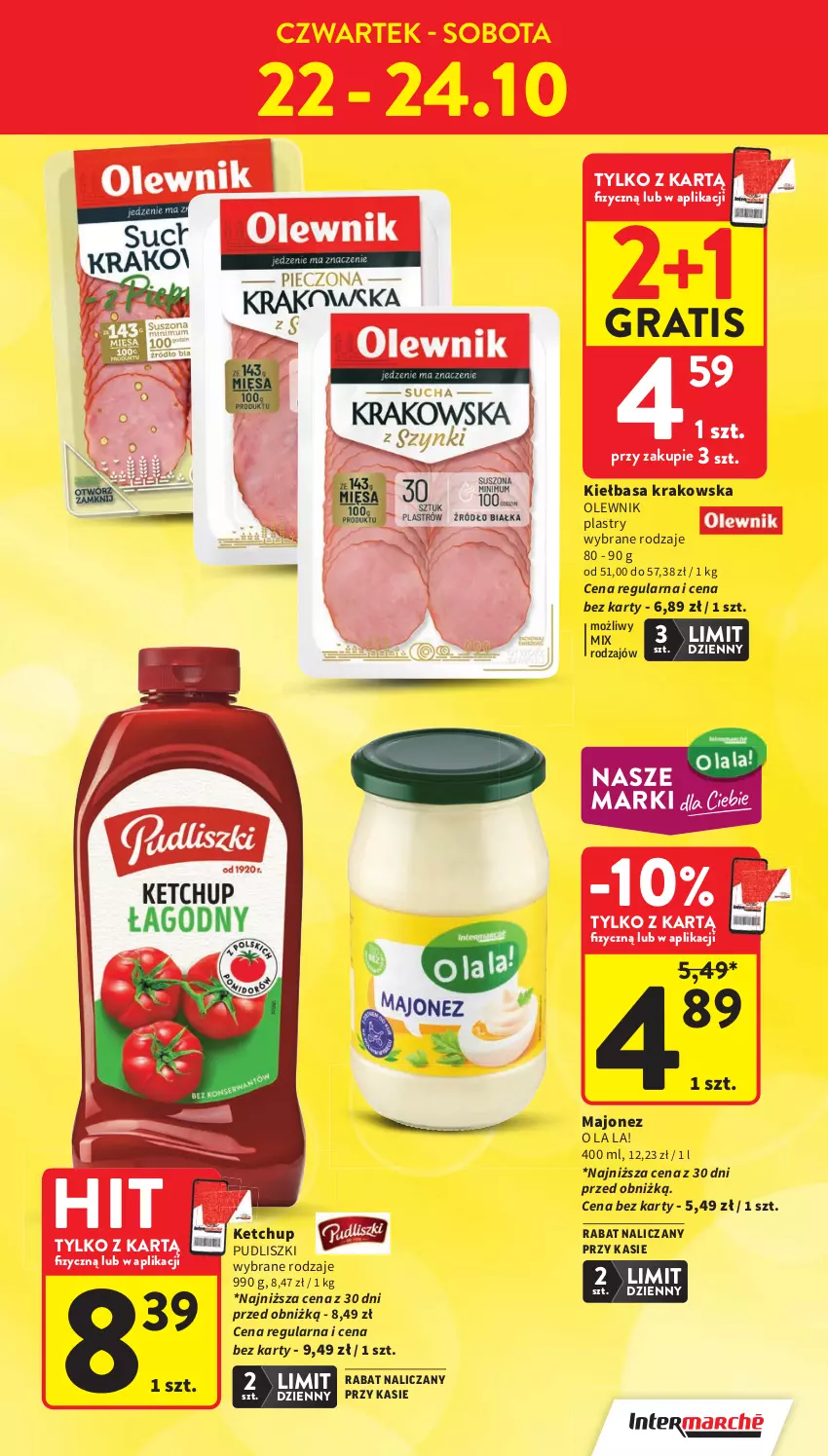 Gazetka promocyjna Intermarche - Gazetka promocyjna - ważna 22.10 do 28.10.2026 - strona 7 - produkty: Gra, Ketchup, Kiełbasa, Kiełbasa krakowska, Majonez, Olewnik, Pudliszki