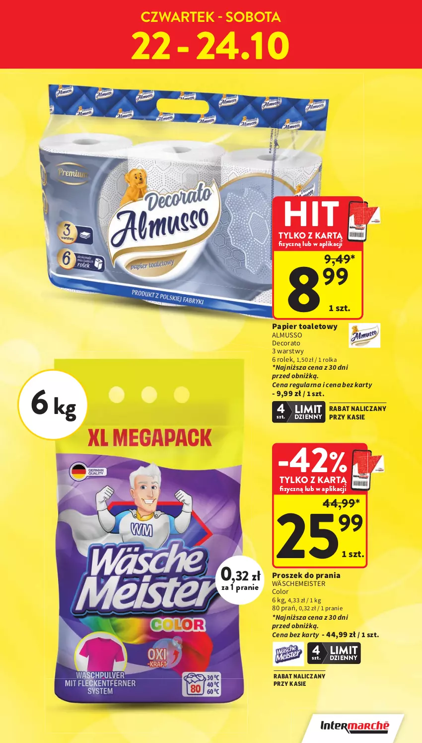 Gazetka promocyjna Intermarche - Gazetka promocyjna - ważna 22.10 do 28.10.2026 - strona 9 - produkty: Mus, Papier, Papier toaletowy, Proszek do prania