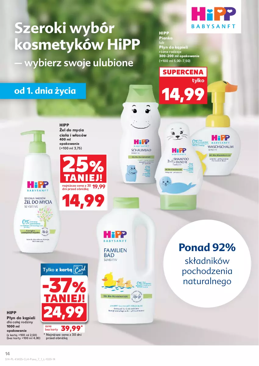 Gazetka promocyjna Kaufland - Kaufland - ważna 18.06 do 02.07.2025 - strona 14 - produkty: HiPP, Płyn do kąpieli