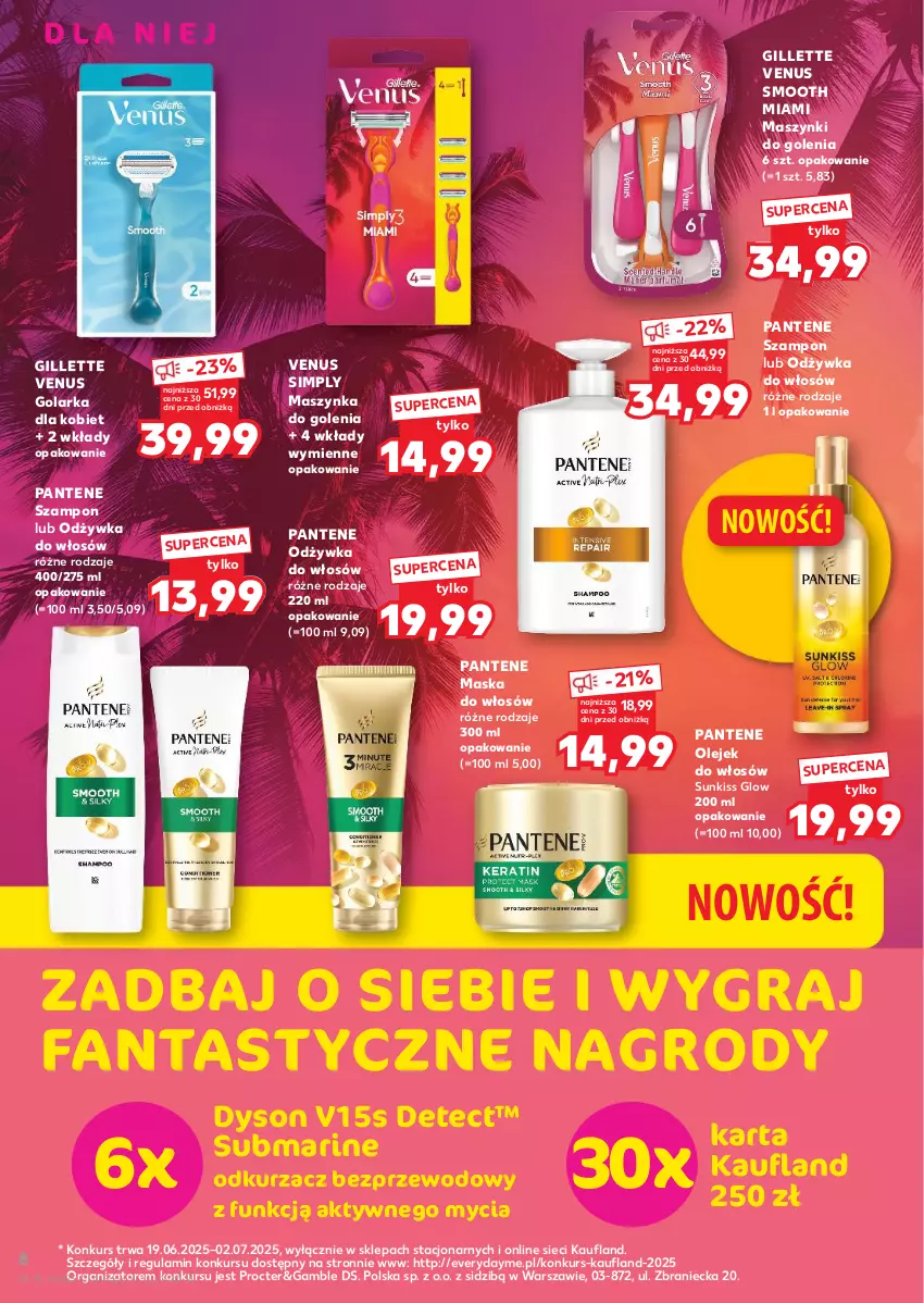 Gazetka promocyjna Kaufland - Kaufland - ważna 18.06 do 02.07.2025 - strona 8 - produkty: Fa, Fanta, Gillette, Gillette Venus, Golarka, Gra, Maska, Maska do włosów, Maszynka, Maszynka do golenia, Odkurzacz, Odkurzacz bezprzewodowy, Odżywka, Olej, Pantene, Szampon, Szynka, Venus