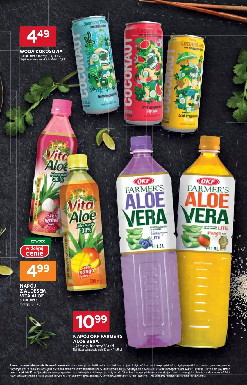 Gazetka promocyjna Stokrotka - Market - ważna 05.03 do 11.03.2026 - strona 25 - produkty: Aloe vera, Fa, Kokos, Mango, Mięso, Napój, Optima, Owoce, Warzywa, Woda