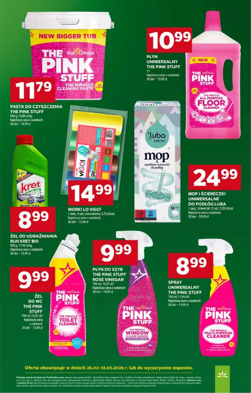 Gazetka promocyjna Stokrotka - Market - ważna 05.03 do 11.03.2026 - strona 34 - produkty: Kret, Mop, Płyn do szyb, Pur