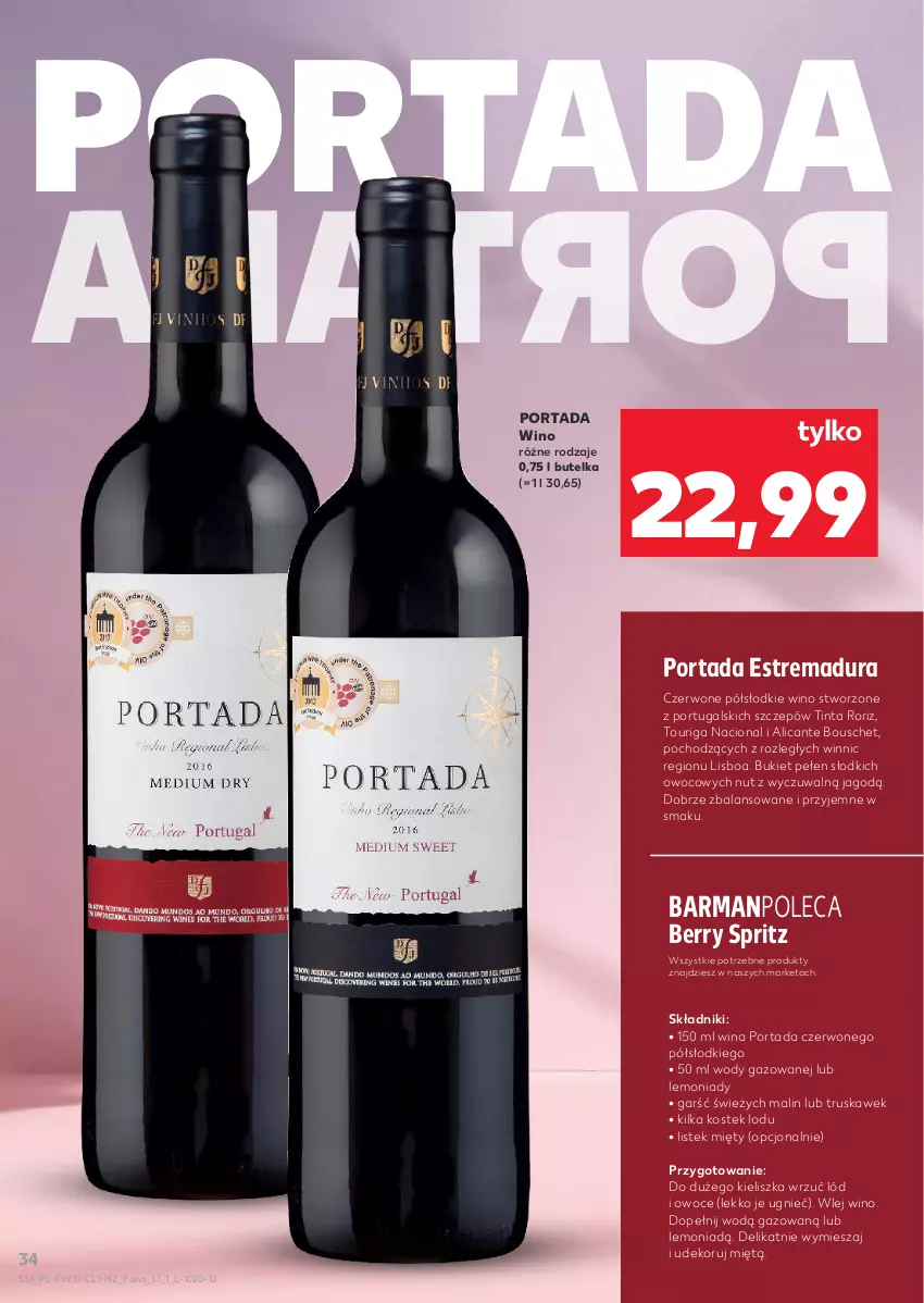 Gazetka promocyjna Kaufland - Barek Kauflandu - ważna 05.03 do 18.03.2026 - strona 34 - produkty: Bukiet, Owoce, Por, Portada, Stek, Wino