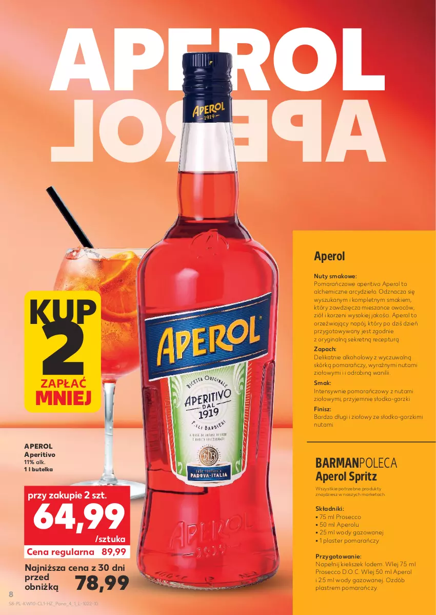 Gazetka promocyjna Kaufland - Barek Kauflandu - ważna 05.03 do 18.03.2026 - strona 8 - produkty: Aperol, Gin, Kieliszek, Kret, Napój, Nuty, Prosecco, Sok