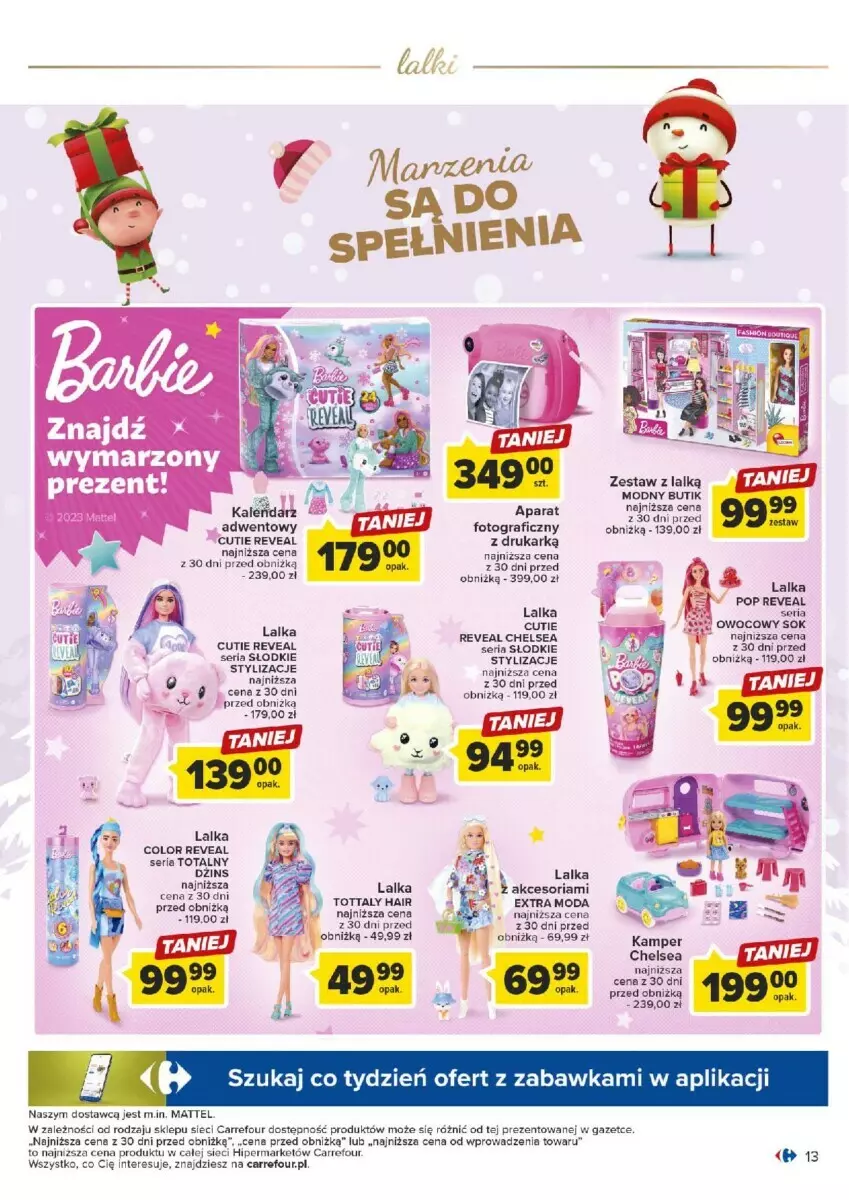 Gazetka promocyjna Carrefour - ważna 07.11 do 18.11.2023 - strona 5 - produkty: Gra, Lalka, Mattel, Moda, Ser, Sok, Zabawka