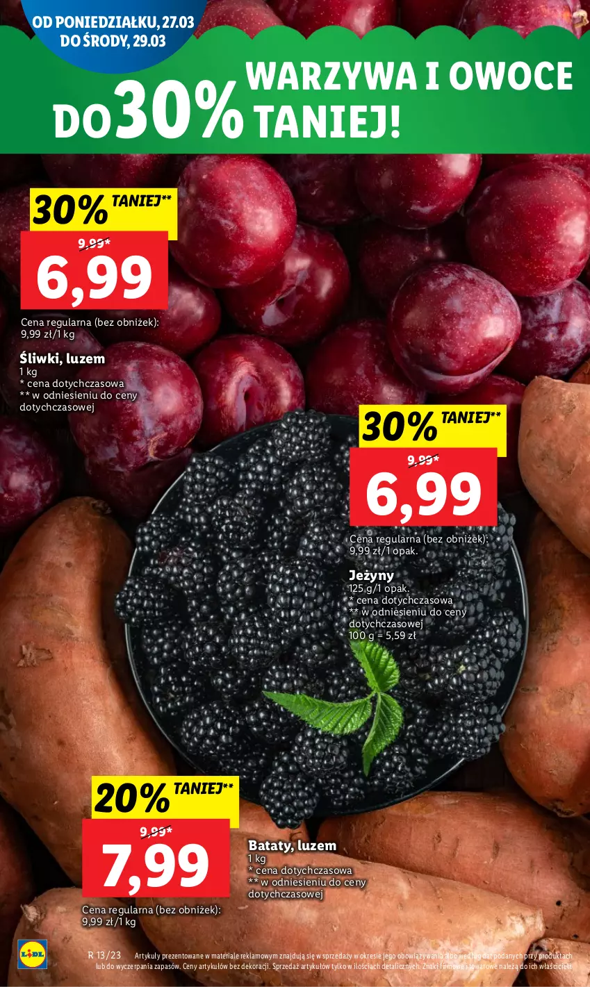 Gazetka promocyjna Lidl - GAZETKA - ważna 27.03 do 29.03.2023 - strona 16 - produkty: Jeżyny, Owoce, Warzywa, Warzywa i owoce