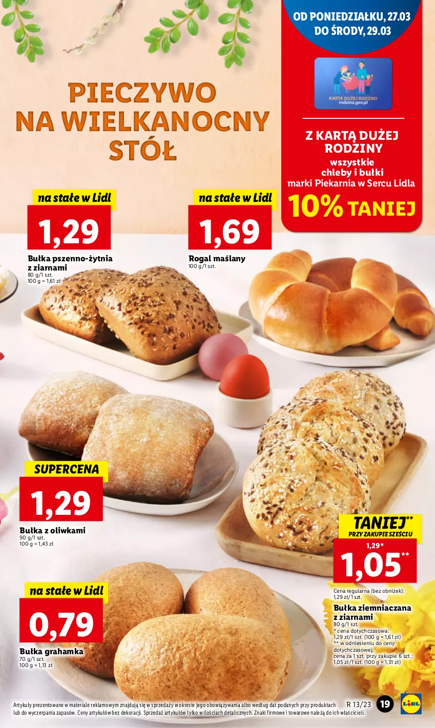 Gazetka promocyjna Lidl - GAZETKA - ważna 27.03 do 29.03.2023 - strona 23 - produkty: Bułka, Bułka grahamka, Chleb, Gra, Piec, Pieczywo, Rogal, Ser, Stół