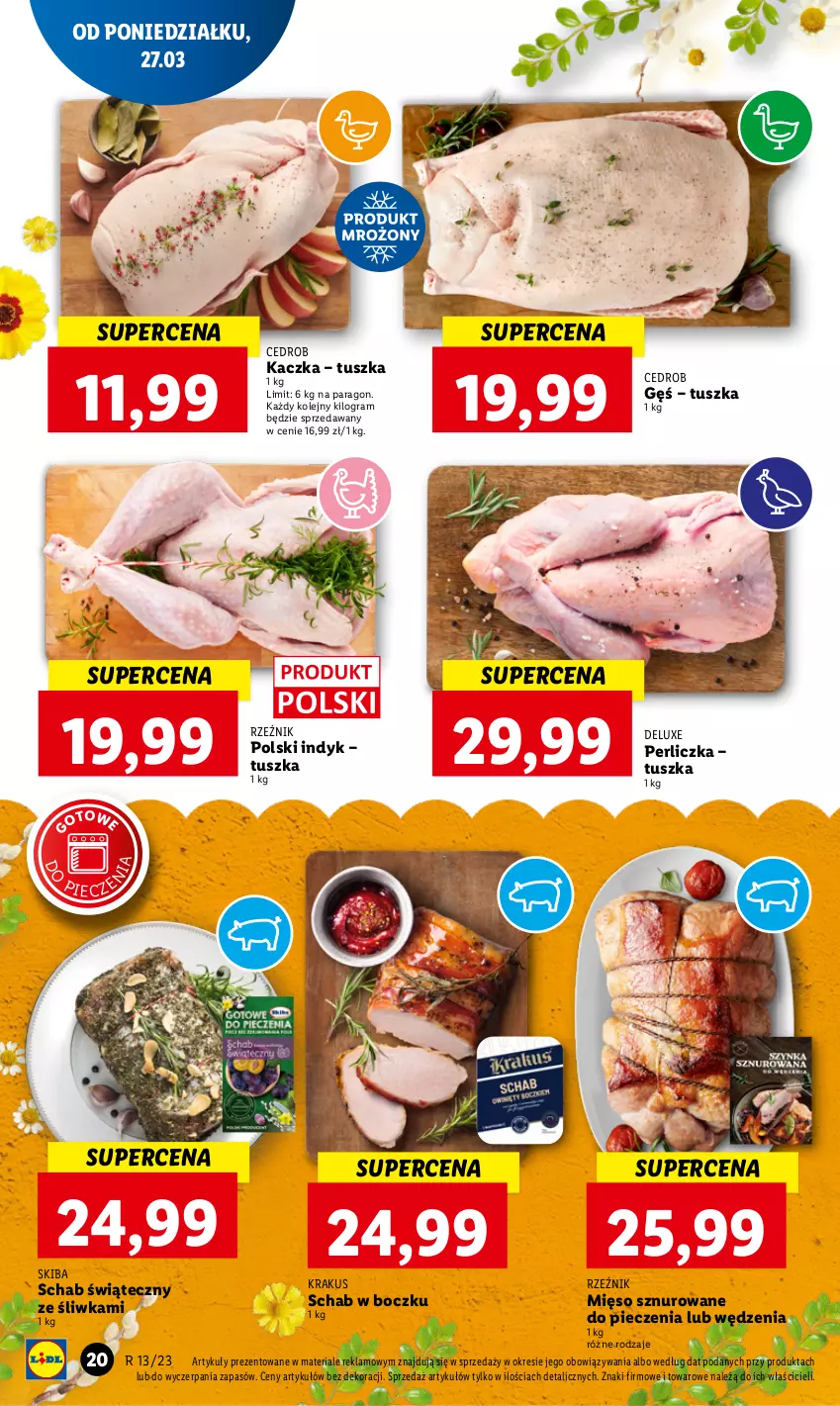 Gazetka promocyjna Lidl - GAZETKA - ważna 27.03 do 29.03.2023 - strona 24 - produkty: Gra, Kaczka, Krakus, Mięso, Olej, Perliczka, Piec, Tusz