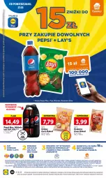 Gazetka promocyjna Lidl - GAZETKA - Gazetka - ważna od 29.03 do 29.03.2023 - strona 54 - produkty: 7up, Pepsi max, Chipsy, Mirinda, Pepsi, Lay’s, Krakersy