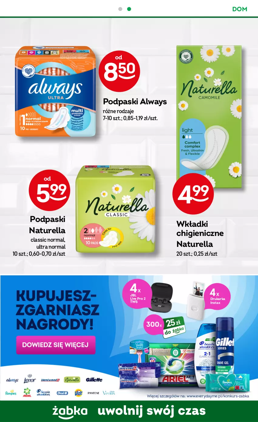 Gazetka promocyjna Żabka - ważna 30.08 do 12.09.2023 - strona 51 - produkty: Always, Naturell, Naturella, Podpaski, Wkładki