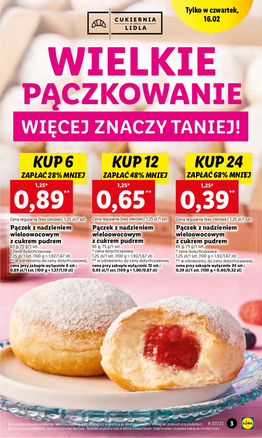 Gazetka promocyjna Lidl - GAZETKA - ważna 16.02 do 18.02.2023 - strona 3 - produkty: Pączek