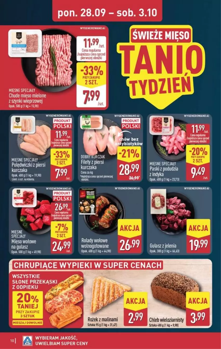 Gazetka promocyjna Aldi - Pełna oferta - ważna 28.09 do 03.10.2026 - strona 10 - produkty: Fa, Mięsne specjały, Mięso, Mięso wołowe
