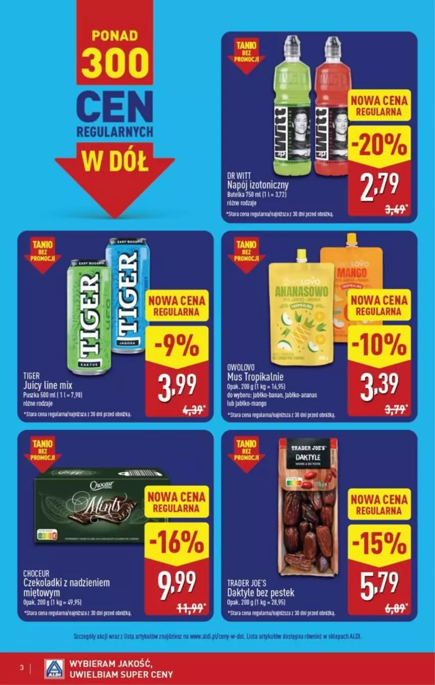 Gazetka promocyjna Aldi - Pełna oferta - ważna 28.09 do 03.10.2026 - strona 14 - produkty: Ananas, Daktyle, Fa, Gala, Mus, Napój, Napój izotoniczny, Stek, Szafa