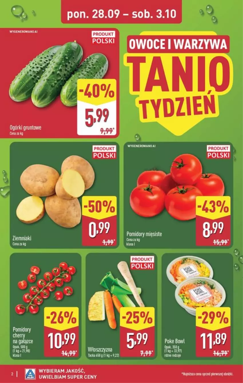 Gazetka promocyjna Aldi - Pełna oferta - ważna 28.09 do 03.10.2026 - strona 2 - produkty: Fa, Iams, Pomidory, Ziemniaki