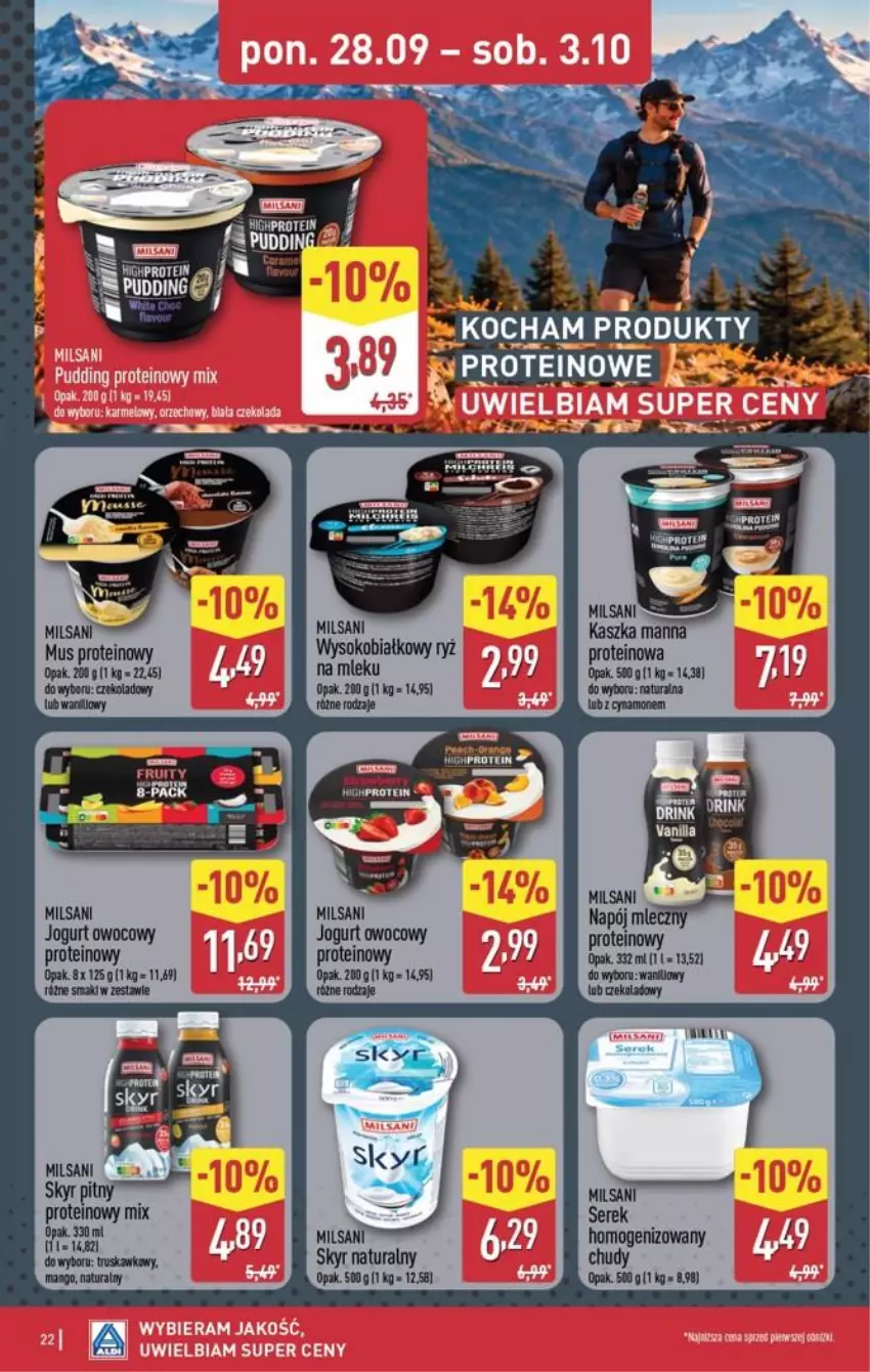 Gazetka promocyjna Aldi - Pełna oferta - ważna 28.09 do 03.10.2026 - strona 22 - produkty: Fa, Jogurt, Jogurt owocowy, Mus, Ryż, Sok