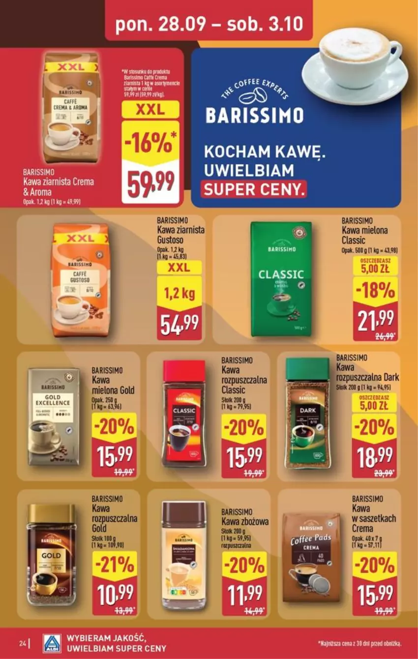 Gazetka promocyjna Aldi - Pełna oferta - ważna 28.09 do 03.10.2026 - strona 24 - produkty: Fa, Kawa, Kawa mielona, Kawa rozpuszczalna, Kawa zbożowa, Kawa ziarnista, Koc