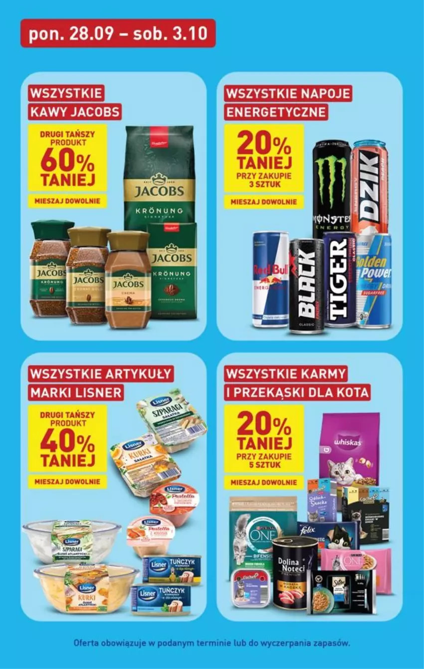 Gazetka promocyjna Aldi - Pełna oferta - ważna 28.09 do 03.10.2026 - strona 28 - produkty: Jacobs, Lisner, Napoje, Przekąski dla kota